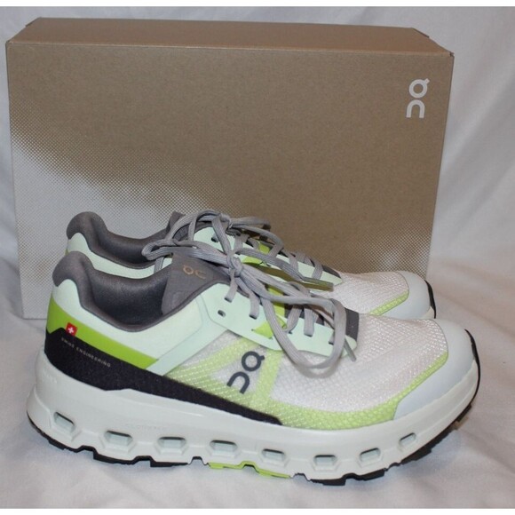 ON CLOUD WOMEN'S CLOUDVISTA 2 RUNNING ATHLETIC SNEAKERS LIME/KIWI NEW - Picture 2 of 7